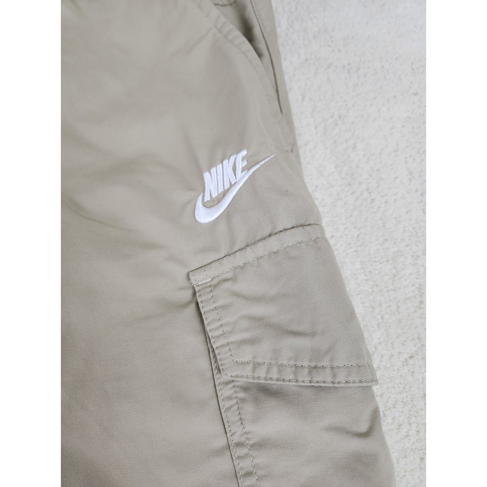 Mens Nike Tan Cargo Joggers with Drawstring Pockets Size Medium - Picture 2 of 5